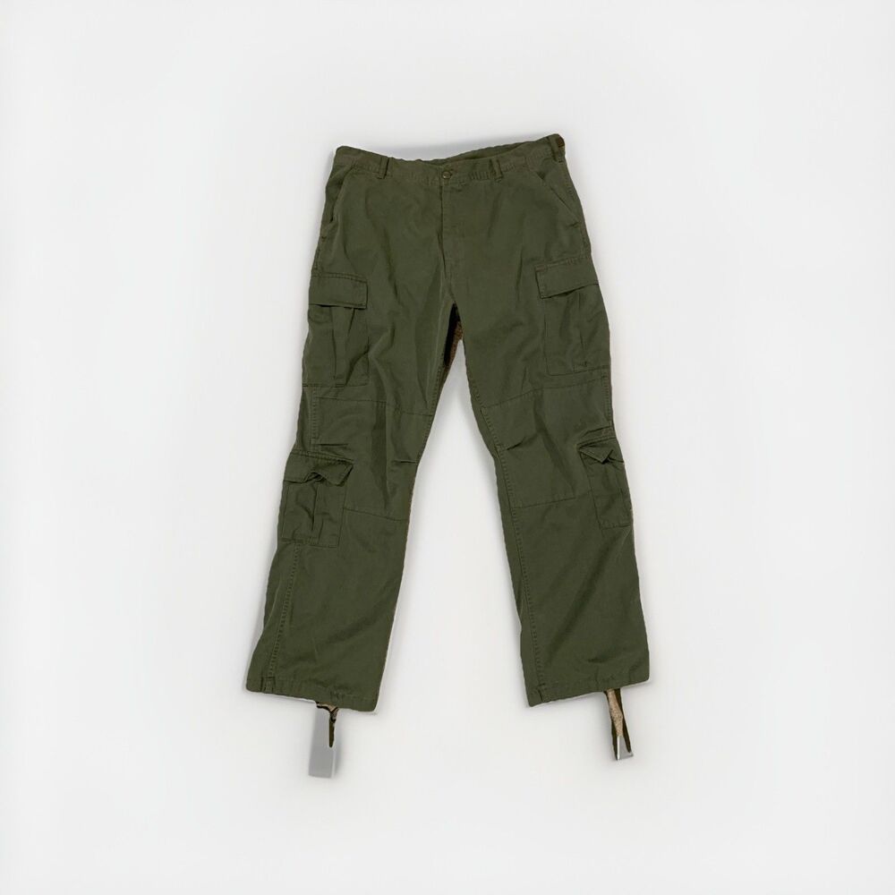 Rothco Vintage Paratrooper Fatigue Cargo Pants Sz Large Regular Olive Drab Green